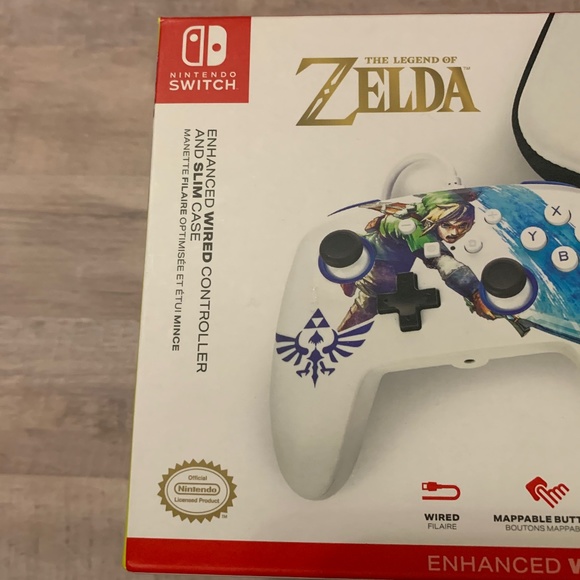 PowerA Nintendo Switch Zelda Enhanced Wired Controller and Slim Case - Picture 3 of 8